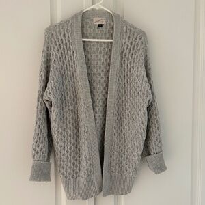 Fashionable Grey Open Cardigan Sweater